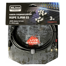 XLINE Cables RSPE SJRM03 Кабель специальный JACK stereo 3.5mm - 2 x RCA male, длина 3 м