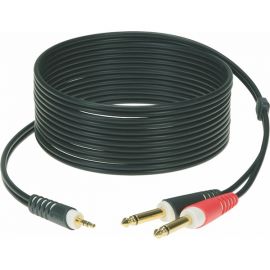 KLOTZ AY5-0200 Коммутационный кабель, 3.5мм-2x6.35мм, 2м