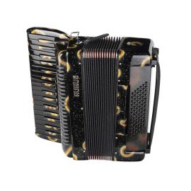 AURUS JH8002-A Аккордеон 34/72/5/2, черный, черные клавиши, с футляром