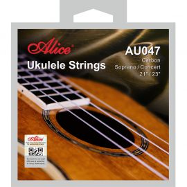 ALICE AU047 Комплект струн для укулеле сопрано/концерт, карбон,