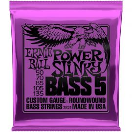 ERNIE BALL 2821 Nickel 50-135 Wound Slinky Power Струны для 5 струнной бас-гитары