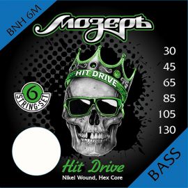МОЗЕРЪ BNH-6М Hit Drive Комплект струн для 6-струнной бас-гитары, никелевый сплав, 30-130