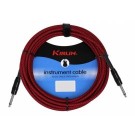 ​KIRLIN IWC-201B/RD кабель инструментальный Jack-Jack 6.7 ммтканый 3м