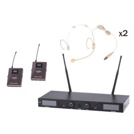 LAUDIO 4000-UY Беспроводная микрофонная система, 2 головных микрофона