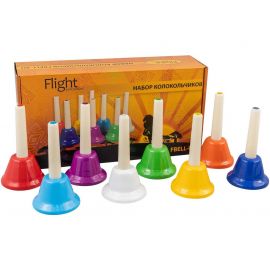 FLIGHT FBELL-8H Набор колокольчиков, В комплекте: 8 колокольчиков (8 нот) Состав: металл, пластик