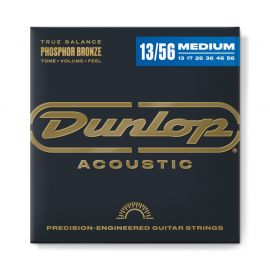 DUNLOP DAP1356 Комплект струн для акустической гитары, фосф. бронза, Medium, 13-56