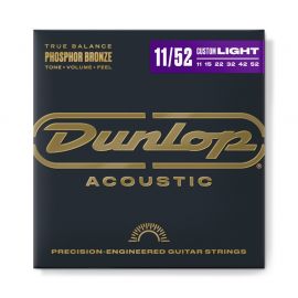 DUNLOP DAP1152 Струны для акустической гитары  PHOSPHOR BRONZE MEDIUM LIGHT (11-52)