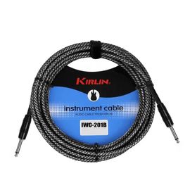 ​KIRLIN IWC-201B/BK 20AWG кабель инструментальный Jack-Jack 6.7 мм тканый 3м