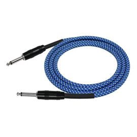 KIRLIN IWC-201B/BL 20AWG кабель инструментальный Jack-Jack 6.7 мм тканый 6м