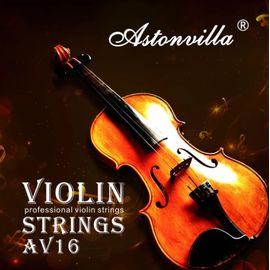 ASTONVILLA AV16 4/4 violin strings Струны для скрипки. Первая струна - высокоуглеродистая нержавеющая сталь, остальные струны - оплетка из сплава никеля.