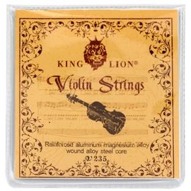 KING LION V235 1/2 Струны для скрипки. Первая струна - высокоуглеродистая нержавеющая сталь