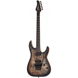 SCHECTER C-6 PRO FR Charcoal Burst 6-струнная электрогитара, floyd Rose бридж, 24 лада, бриджевый зв
