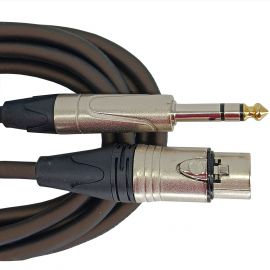 TRUE MAGIC TEMG029/6M Кабель микрофонный Jack 6.3 -XLR female, стерео, 6м, 6.5мм, коричневый