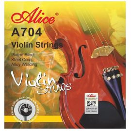 ALICE A704 Струны для скрипки, обмотка из никеля с серебряным покрытием