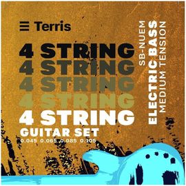 TERRIS SB-NUEM 45-105 Струны для бас-гитары, Medium, оплетка сплав никеля