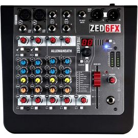 ALLEN&HEATH ZED6FX Микшерный пульт, 2 микрофонн. / линейн. входа, 2 стерео вх. , 2-пол. эквалайзер