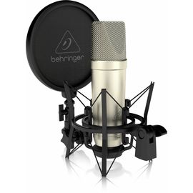 BEHRINGER TM1 cтудийный конденсаторный микрофон, кардиоида, мембрана 1" позолоченная, 20Гц - 20 кГц, подвес "паук", поп-фильтр и кабель