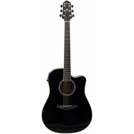 CRAFTER HD-250 CE/BK электроакустическая гитара с вырезом в черном цвете