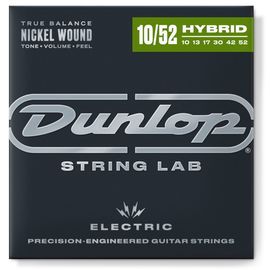 DUNLOP DEN1052 Комплект струн для электрогитары, никелированные, Light/Heavy, 10-52