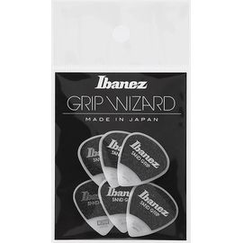 IBANEZ SAND GRIP PPA16MSG-WH Медиаторы, комплект 6 штук черно-белой расцветки с абразивный напыление