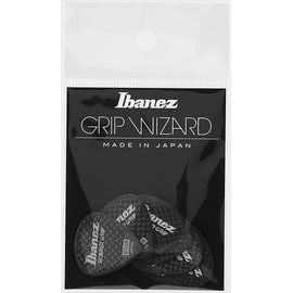 IBANEZ RUBBER GRIP PPA16MRG-BK Медиаторы, комплект 6 штук, цвет черный. Материал полиацеталь, прорез
