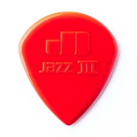 DUNLOP 47R3N Jazz III Медиатор, острый кончик, нейлон, красные