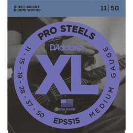 D'ADDARIO EPS515 ProSteels Комплект струн для электрогитары, Medium, 11-50