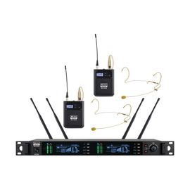 XLINE MD-968B(NEW) Двухканальная радиосистема с поясными передатчиками и головными гарнитурами