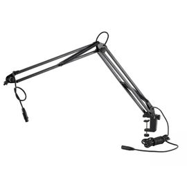 K&M 23850-321-55 микрофонная стойка/пантограф со струбциной и держателем для микрофона