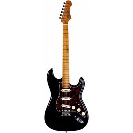 JET JS-300 BK электрогитара, Stratocaster, корпус тополь запеченный, 22 лада, SSS, tremolo, цвет BK