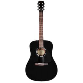 FENDER CD-60 Black акустическая гитара, форма корпуса дредноут, цвет черный, верхняя дека ель,