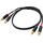 CORDIAL CFU 0.6 CC кабель сдвоенный RCA/RCA, 0.6м, черный