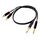 CORDIAL CFU 1.5 PC кабель сдвоенный RCA—джек моно 6.3мм male, 1.5м, черный