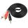 CHOSEAL EB3001T1D8 шнур коммутационный , джек 3,5 стерео - 2 тюльпана штекер , 1,8 метра , чёрный