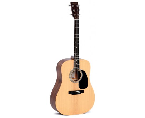SIGMA DM-ST+ Акустическая гитара Верхняя дека массив ситхинской ели, Задняя дека и обечайки - красно