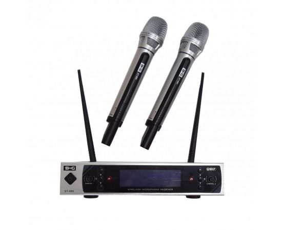 B&G ST-980 Радиосистема вокальная, UHF 600-800MHz, PLL, 200 каналов, 2 ручных микрофона