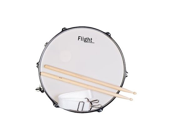 FLIGHT MSC-145 маршевый рабочий барабан 14"x5.5"x6-LUGS, цвет белый, в комплекте: наплечные ремни и