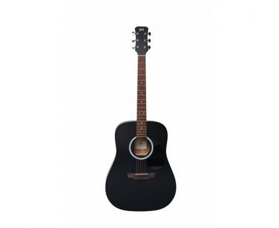 JET JD-255 BKS акустическая гитара, верхняя дека - ель, корпус - красное дерево, цвет черный