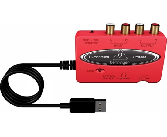 Behringer UCA222 USB интерфейс внешний для записи и воспроизведения звука на компьютере (PC/ MAC)
