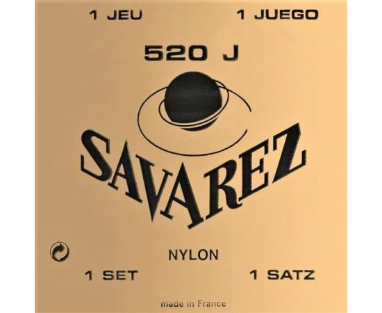 SAVAREZ 520 J Комплект струн для классической гитары сильного натяжения (29-33-41-29-35-44). Первые струны - нейлон, басовые - серебряная обмотка