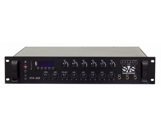 SVS Audiotechnik STA-650 Микшер-усилитель на 6 зон, мощностью 650 Вт. 70/100 В, возможность низкоомн