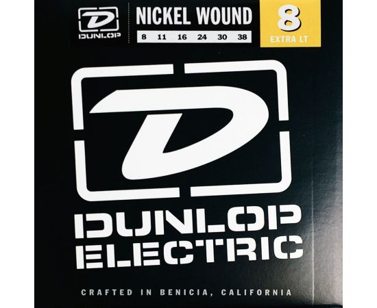 DUNLOP DEN0838 Комплект струн для электрогитары, никелированные, Extra light