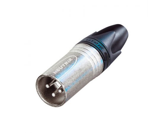 NEUTRIK NC3MXX Кабельный разъем XLR, 3-х контактный , XX-серия, металлический никелированный корпус, контакты - покрытие серебро, под пайку, зажимной патрон, полиуретановый колпачок на кабель диаметром (3.5-8.0 мм).
