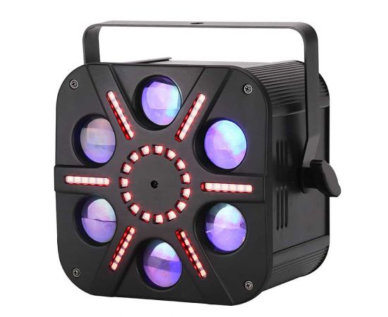 LED STAR CB-06 Эффект светодиодный многолучевой, 51х0,2Вт RGB, 5*8Вт R/G/B/W/A, ПДУ