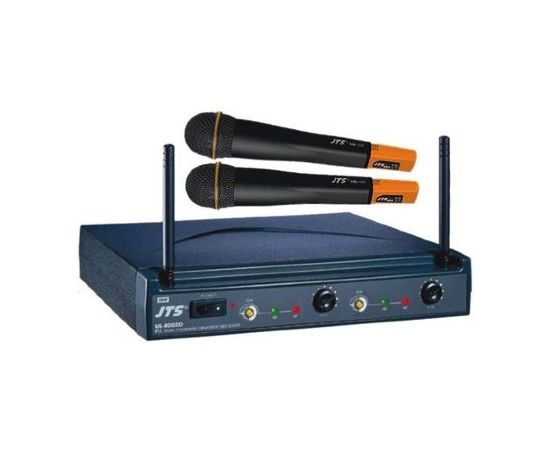 JTS US-8002D/MH-750x2 Радиосистема: UHF-ресивер двухканальный, 2 ручных передатчика, выход: XLR/6.3