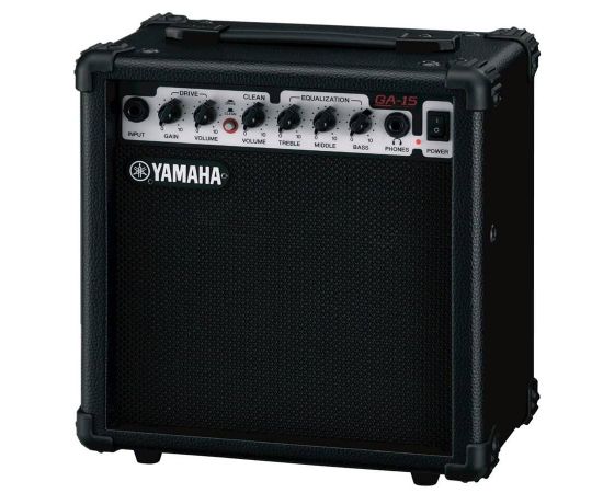 YAMAHA GA15 гитарный усилитель 15 Вт, 1х6.5``, 2 канала Clean/Drive, выход на наушники