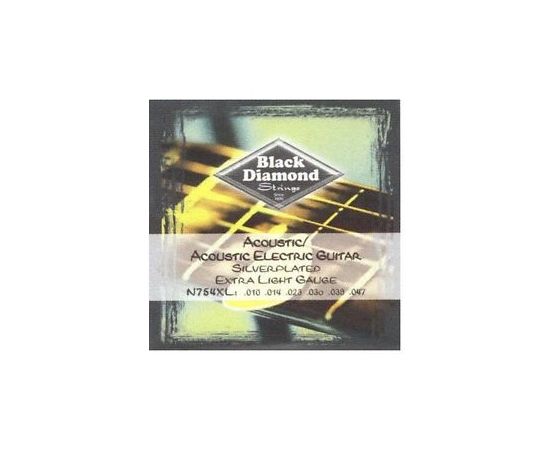 Black Diamond N754XL Струны для акустической гитары .010-.047, silver N754XL