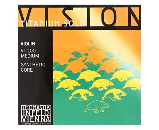THOMASTIK VIT100 Vision Titanium Solo Комплект струн для скрипки размером 4/4, среднее натяжение,