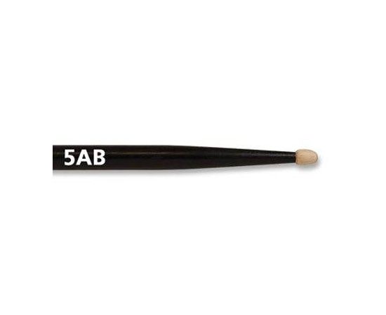 VIC FIRTH 5AB - барабанные палочки, тип 5A с деревянным наконечником, черного цвета, материал - гико