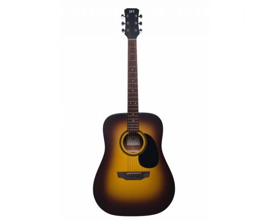 JET JD-255 SSB акустическая гитара, верхняя дека - ель, корпус - красное дерево, цвет санберст
